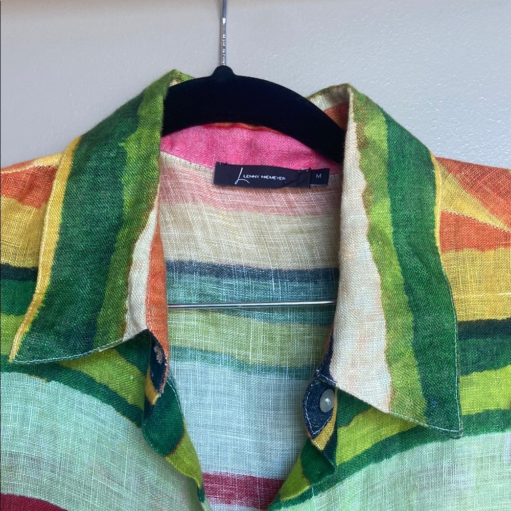 Colorful Striped Button-Up Shirt - Picture 2 of 4